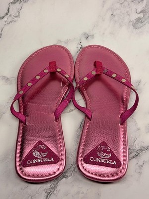 Consuela Pink Metallic Flip Flops Sandals Women s Size S