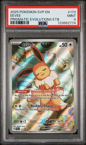 2025 POKEMON SVP EN-SV BLACK STAR PROMO #173 EEVEE PSA 9
