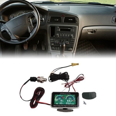 4 in 1 KFZ LCD Anzeige ?ldruck Wassertemperatur Kraftstoff Volt Meter