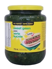 No Name Sweet Green Relish, 750ml/26.45 oz