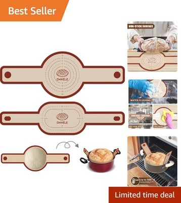 Versatile Silicone Bread Sling in Red - Easy-Clean Mat Set for Sourdough