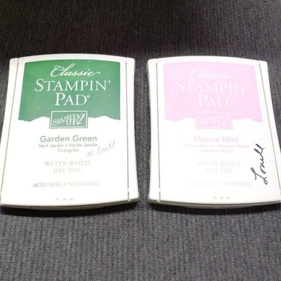 Stampin Up Classic Ink Pads 41 Lot Garden Green Mauve Mist New Used