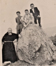 1920s Photo Fra Cecilio Maria Cortinovis posing with young people