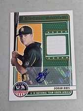 Doran Bibis Auto 2023 Panini Stars & Stripes USA Baseball Auto Jersey58983