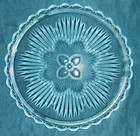 Vintage Indiana Glass Flower Starburst 3355 Clear Glass Cake Plate/appetizer 11" — photo 1