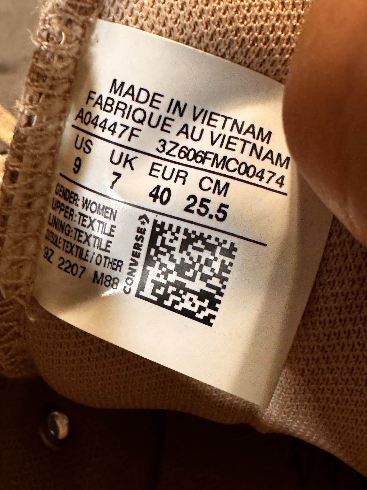 Converse Chuck Taylor All Star Mid Tan Canvas Sneakers Womens 9 thumbnail 7