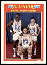 1989-90 Fleer Karl Malone/Mark Eaton/John Stockton Utah Jazz #163