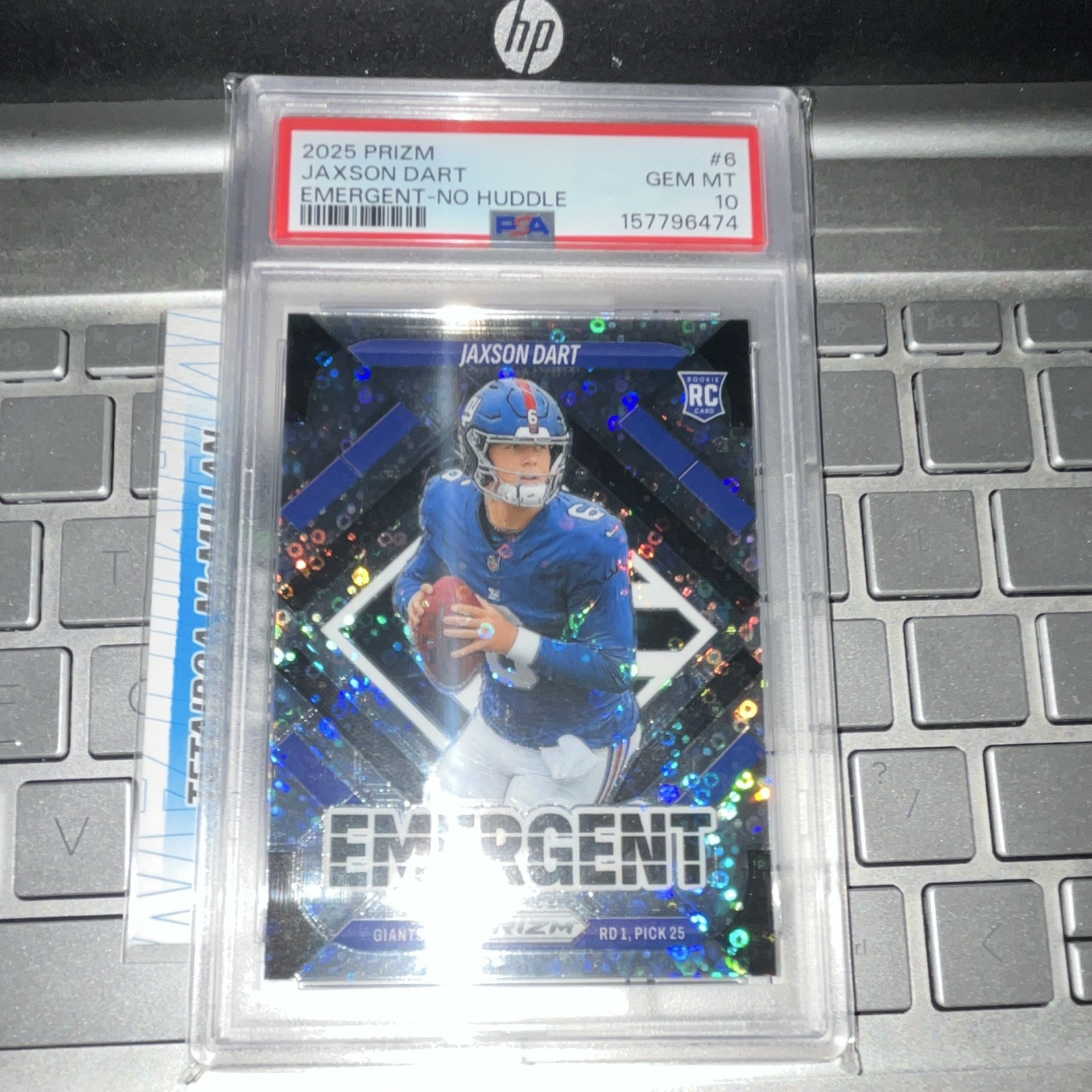 Jaxson Dart Panini Prizm Emergent #6 No Huddle