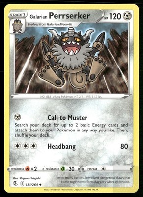 GALARIAN PERRSERKER 181/264 UC FST POKEMON NM/M