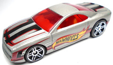 2016 HOT WHEELS MUSCLE TONE GRAY 1:64 DIECAST 2 3/4" CAR W/ RED BLACK & YELLOW