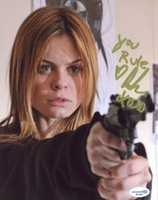 Augie Duke "Teenage Bank Heist" Signed Autograph 8x10 Photo Actress ACOA COA