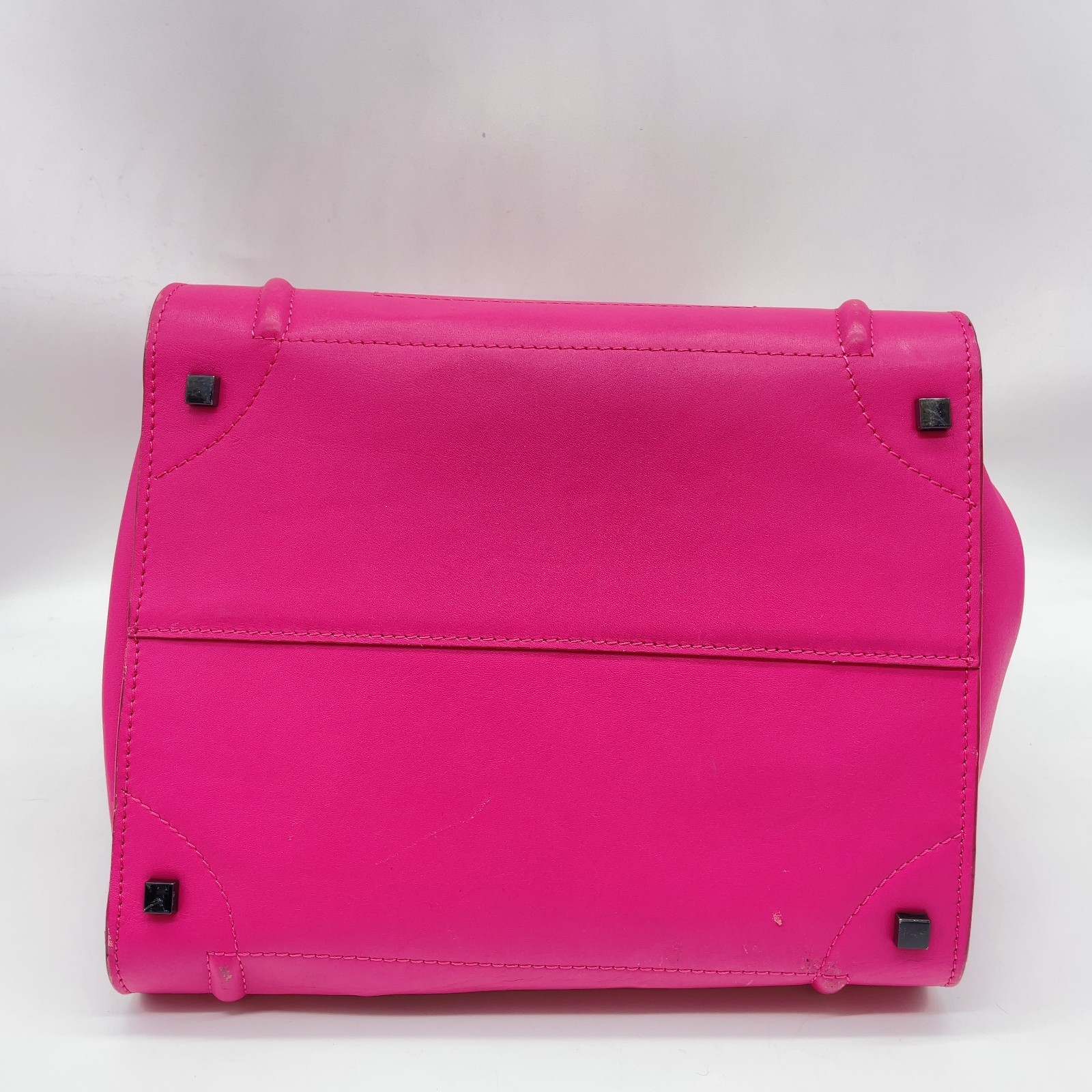 Authentic CELINE Luggage Small Square Phantom Lea… - image 5