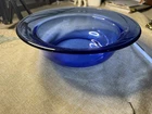 Pyrex Servware cobalt blue round glass serving bowl dish casserole L-21 GUC