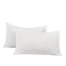2 Pack Standard Size 2 Pack Standard Pillowcase 20 x 26 inches Tufted White