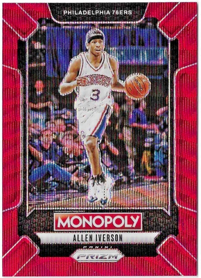 2024-25 Panini Prizm Monopoly #LEG1 Allen Iverson Legends Red