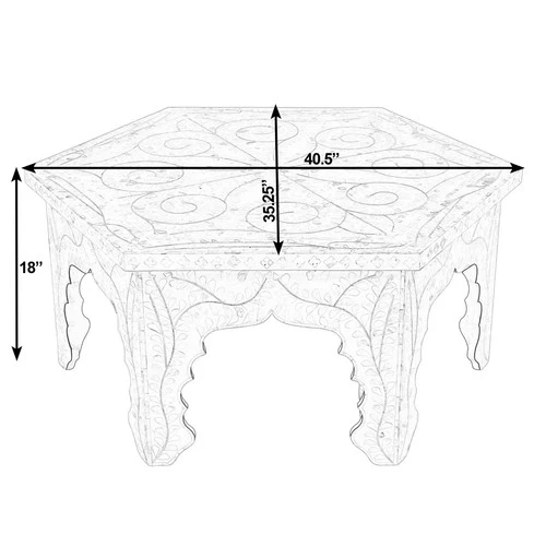 Butler Specialty Company Marjorie Hexagon Wood Coffee Table - White - Picture 7 of 7