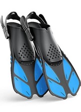 Greatever Snorkel Fins Adjustable Buckles Open Heel Swim Flippers Travel Size Sh
