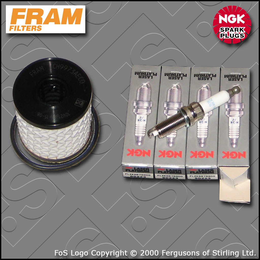 SERVICE KIT for CITROEN DS3 1.6 VTI 120 FRAM OIL FILTER NGK SPARK PLUG 2010-2015