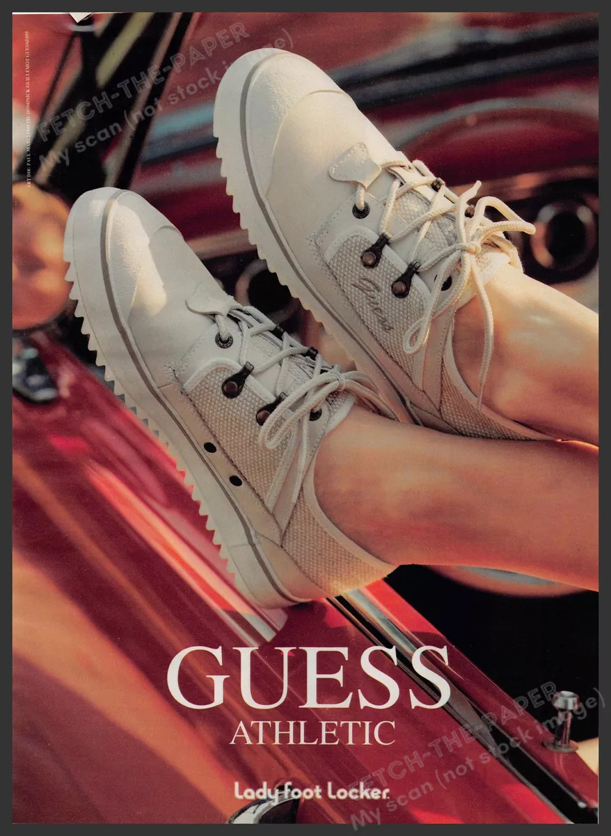 Guess Athletic Shoes 1990s Print Advertisement Ad 1995 Car Lady
