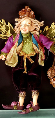 VINTAGE MARK ROBERTS - WOODLAND PINE-CONE FAIRY CHRISTMAS ORNAMENT