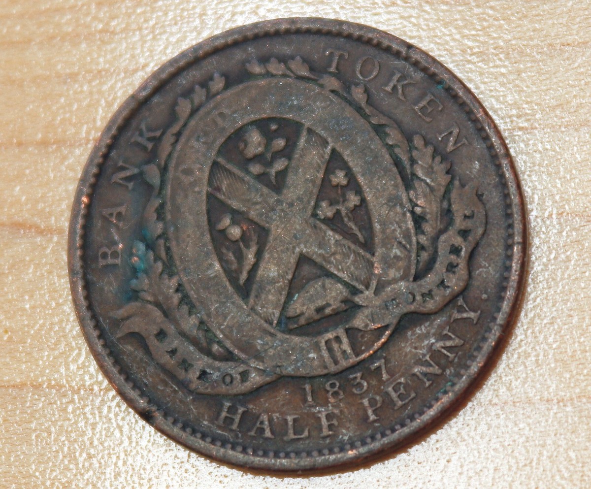 1837 Bank of Montreal Canada Half Penny Token | eBay
