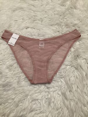Calvin Klein Sz S.  Women's Underwear Allover Lace Bikini QD3972-631 Pink $15