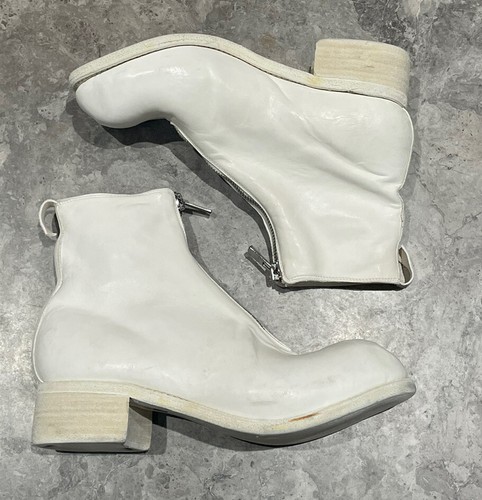 GUIDI Women’s PL1 40mm Front Zip Horse Leather Ankle Boots White 41 / 11 US NEW - Picture 22 of 24