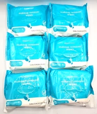 6 Pack Amazon Basics Makeup Remover Cleansing Wipes Hydrating Gentle 25 ct ea pk