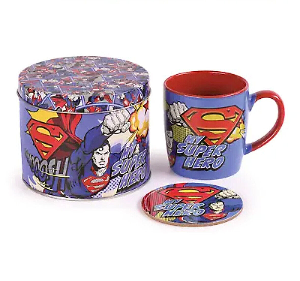Superman Mein Superheld Geschenkset Untersetzer Und Tasse Marvel