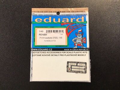 1/48 Eduard Zoom #FE1081 P-51H Seatbelts For Modelsvit Kit MK