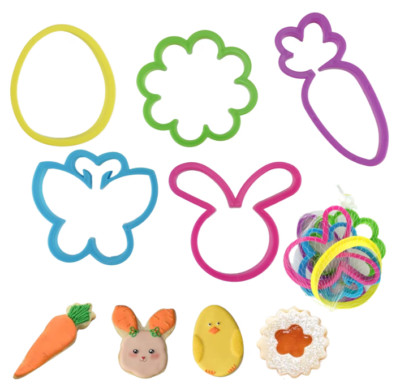 5 Stück Ausstechformen Set, Frühling Schmetterling, Blume, Ei, Hase, Karottenformen