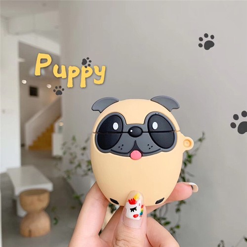 Cute Dog Protective Cover Foldable Earphone Case Buds Cartoon Silicone - 第 11/11 張圖片