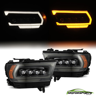 For 2019-2023 Ram 1500 (MK II 2500 Style) NOVA Series LED Headlights Alpha-Black
