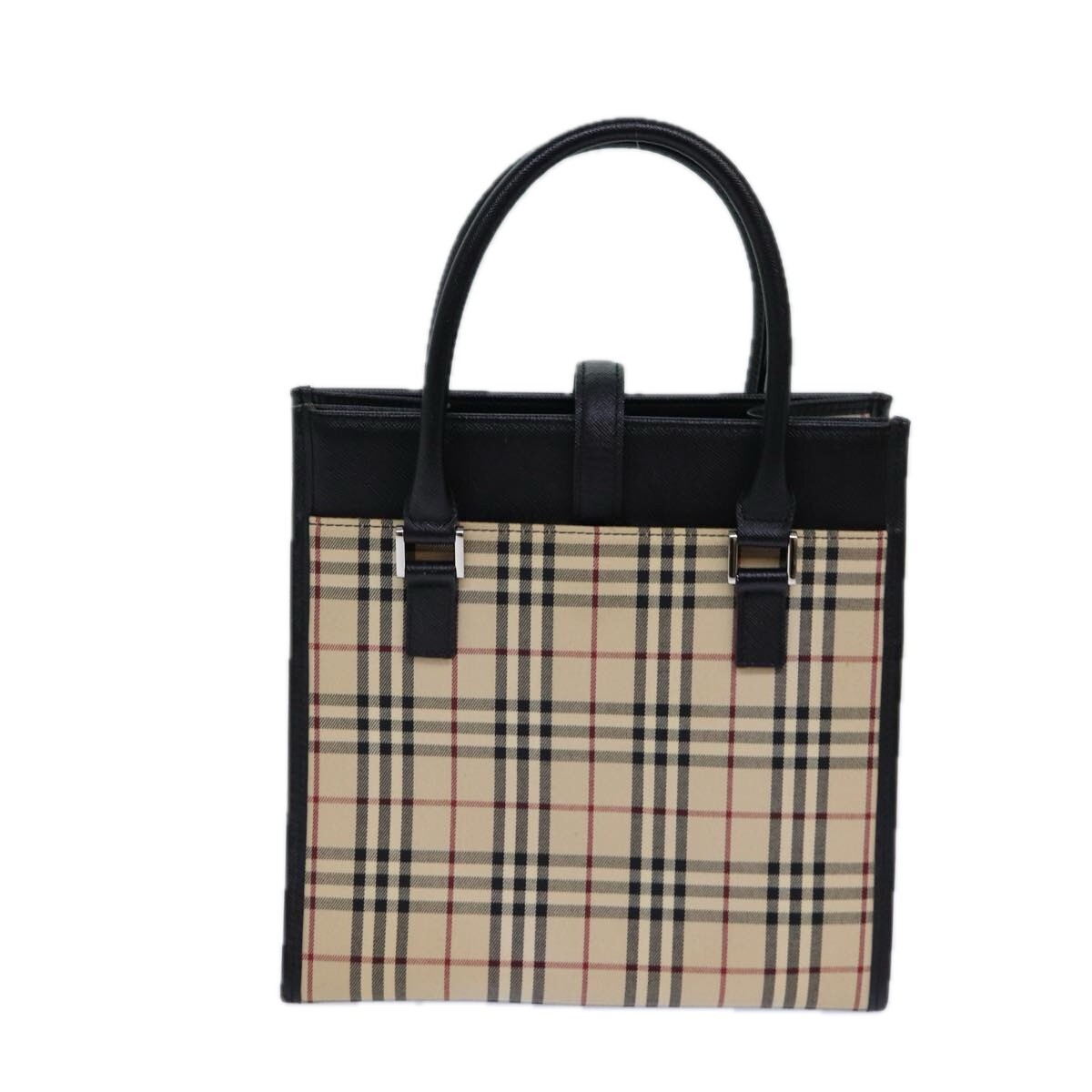 BURBERRY Nova Check Hand Bag Canvas Beige Auth bs15796 | eBay