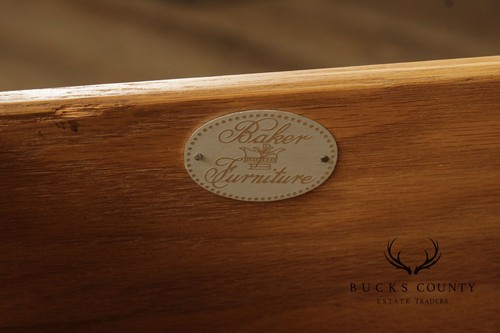 Baker Queen Traditional Oak And Walnut Sideboard Buffet - Picture 11 of 17