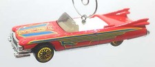 Christmas Ornament for 1959 Cadillac Pink Blue Yellow Stripes