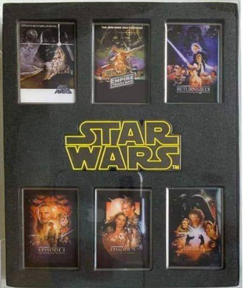 Star Wars Disney Pin badge All 7 types Japan Limited with original frame F/S
