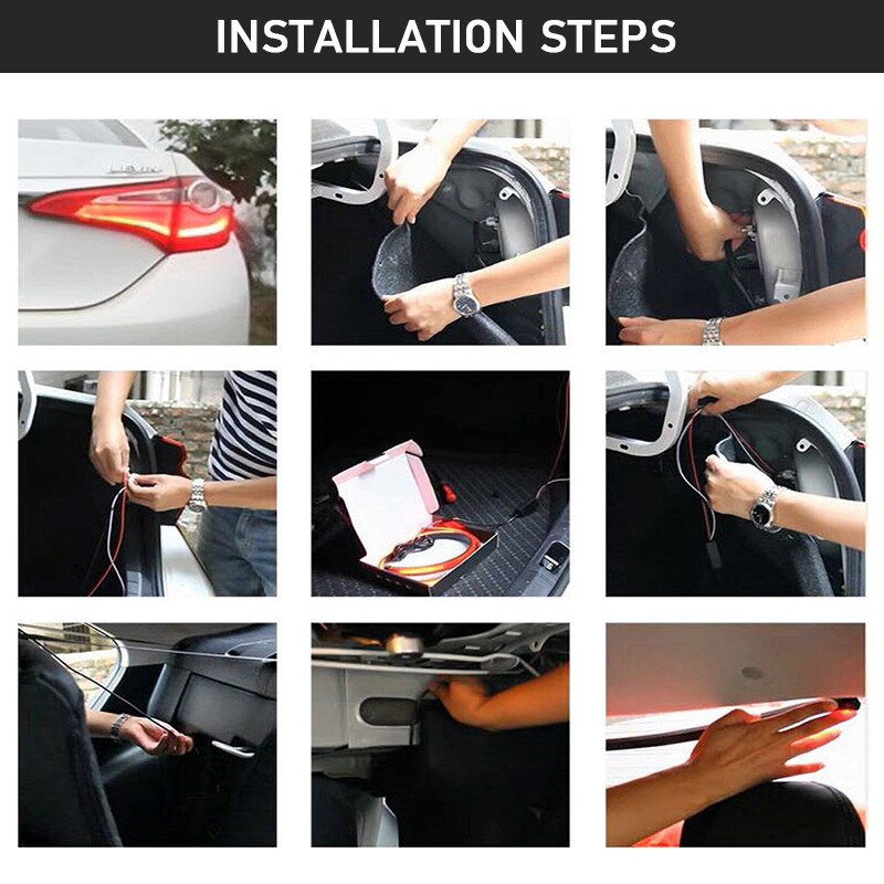 35in LED 3rd Brake Light Bar Strip Turn Signal Tail Stop Running Rear Windshield