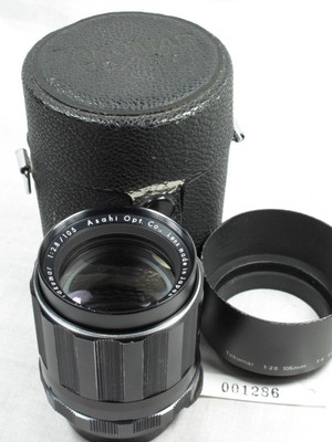 PENTAX SUPER TAKUMAR 105mm m42 MOUNT LENS W/HOOD&CASE EXCELLENT L@@K 