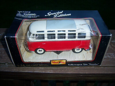 NEAT COLLECTOR'S Maisto Die-cast metal VW VAN ''SAMBA'' Special Edition 1:24 Scale