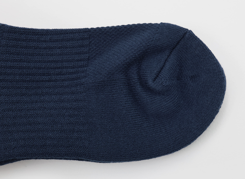 ASICS Cotton Crew Socks Unisex Tennis Socks Sports 1 Pair Navy NWT 3043A088400 - Picture 3 of 4