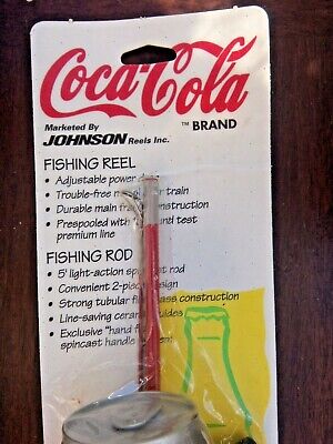 1995 COCA COLA CAN SHAPED FISHING REEL & ROD COMBO BY JOHNSON