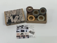 Shinzi Katoh Tiny Washi Tape Set In Small Box -Cats- / set of 5 / made in Japan