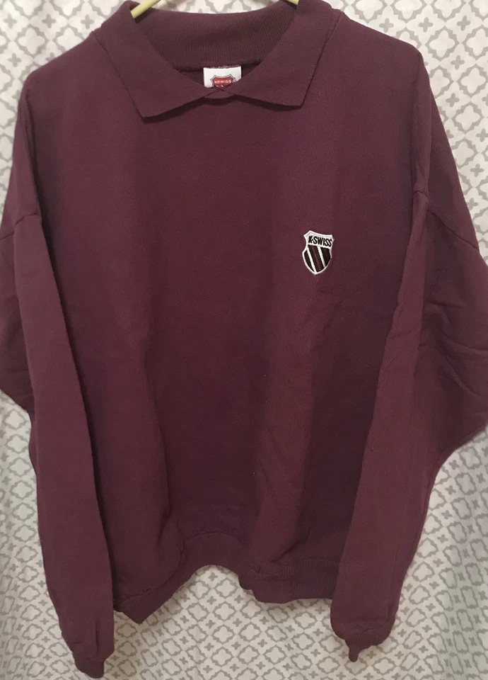 Vtg U.S Tennis Association Sweatshirt Player development K Swiss Preppy 80s - Image 2 of 4