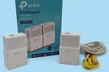 TP Link AV 1000 Gigabit Powerline Starter Kit TL-PA7010 TESTED WORKS