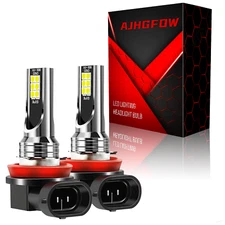 H11 LED Fog Light Bulbs High Power Driving Lamps 10000K Super White Foglight 2x