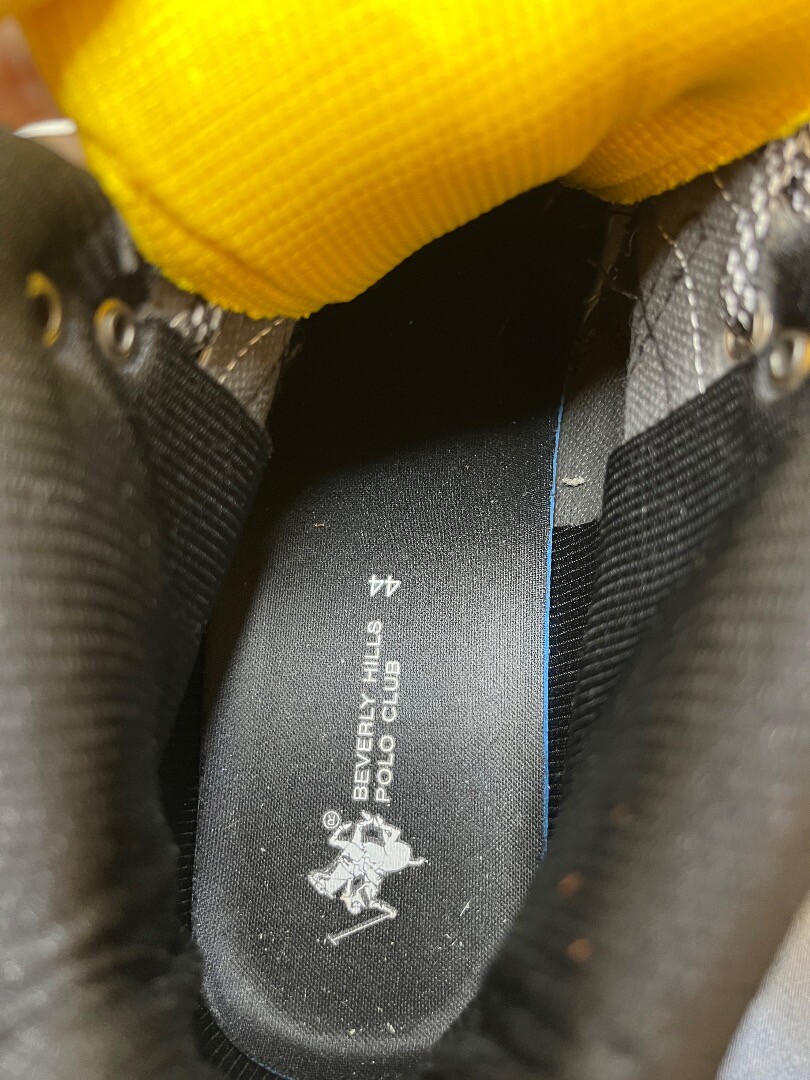 BEVERLY HILLS POLO CLUB MENS WALKING SHOES SIZE 9.5 BLACK & YELLOW CG C23 eBay