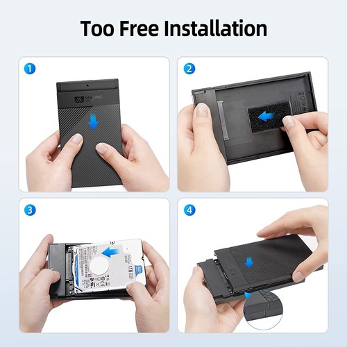 SANZANG Hard Drive Enclosure 2.5 Inch USB 3.0 SATA Case External Caddy HDD SSD - Picture 8 of 18