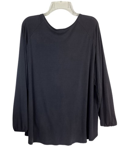 Torrid 2 Top Size 2X Gray Strappy Plunge Surplice Long Sleeves - Picture 2 of 7