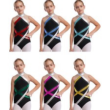 Kids Girls Leotard Ballerina Sportswear Basic Gymnastics Ball Costume Outfit